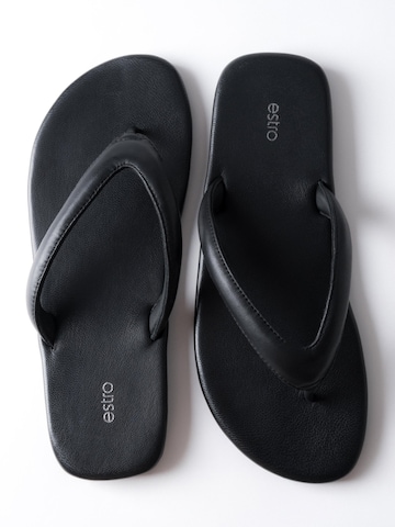 Estro Slippers '004' in Black