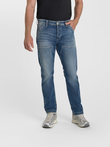 Le Temps Des Cerises Regular Jeans in Blauw: voorkant