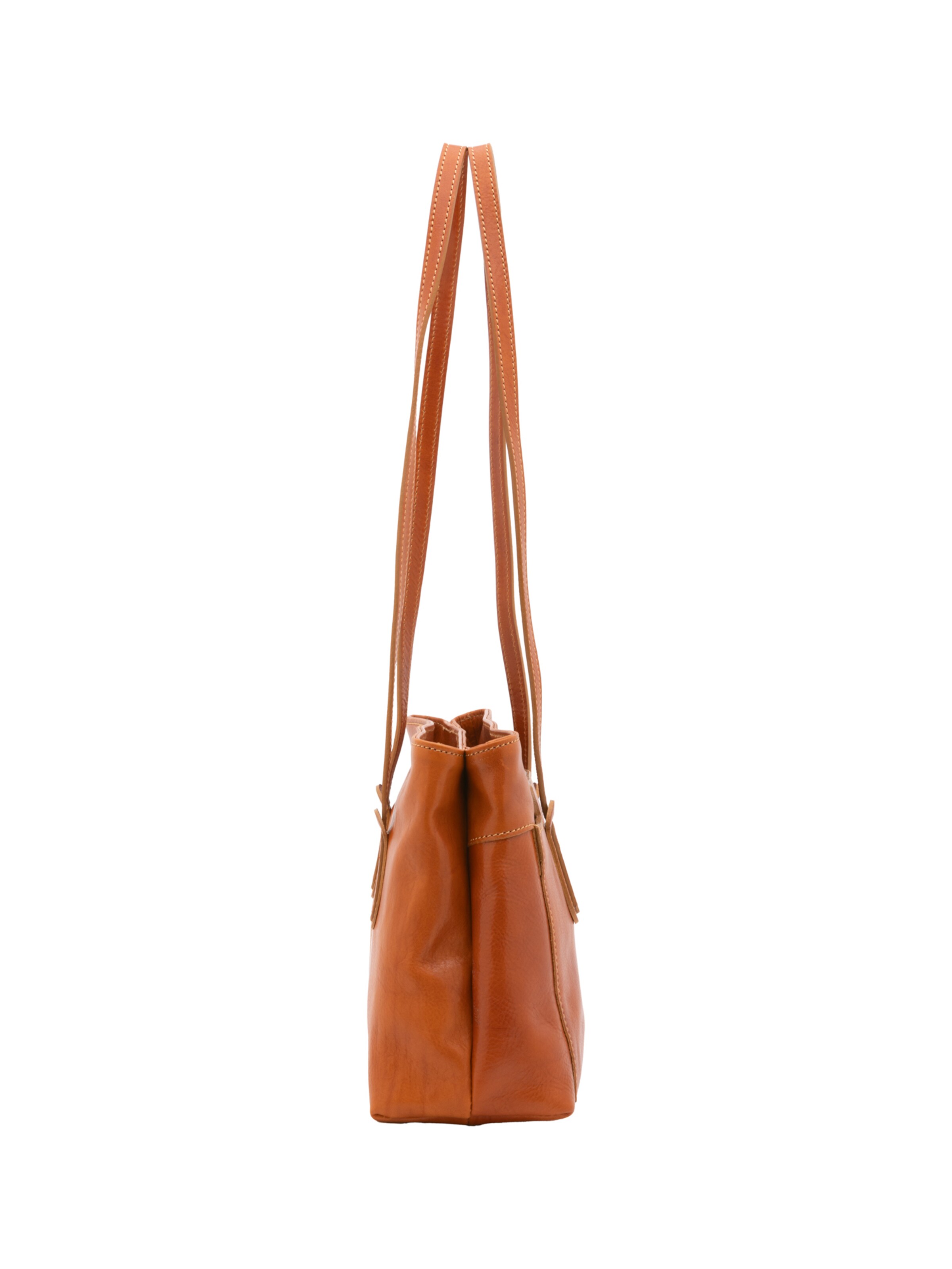 Borsa a spalla 'Borsa a Spalla Donna Vera Pelle Vacchetta - Chiusura Zip' di I Fratelli in beige
