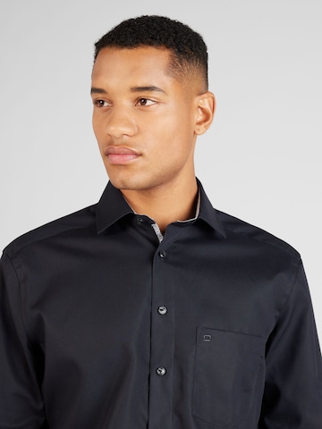 OLYMP Regular fit Button Up Shirt in Black