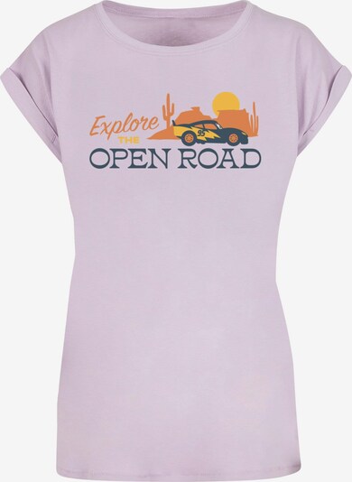 ABSOLUTE CULT T-Shirt 'Cars - Explore The Open Road' in marine / gelb / flieder / mandarine, Produktansicht