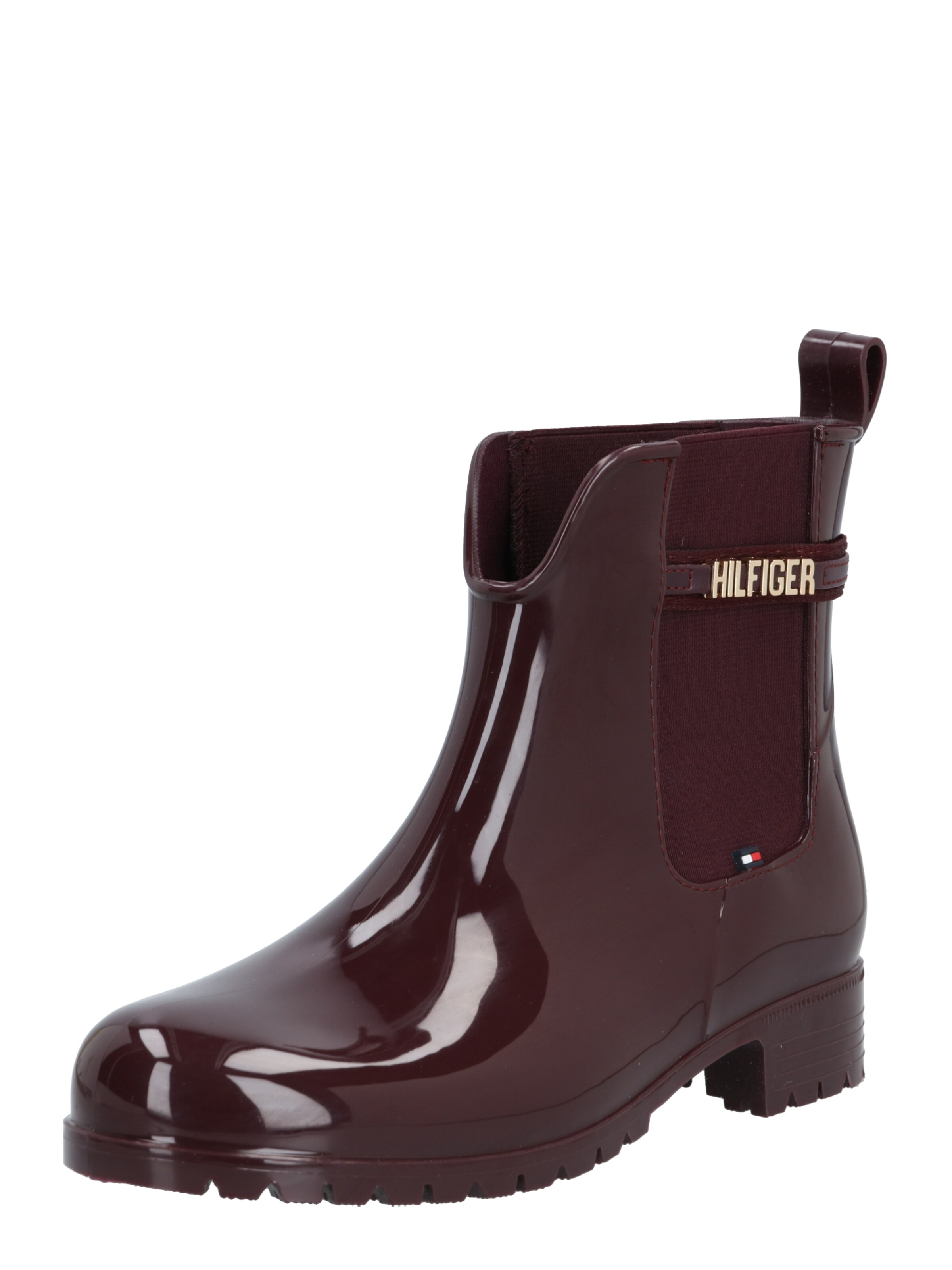 tommy hilfiger burgundy boots