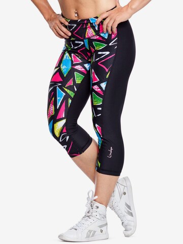 Skinny Pantalon de sport 'AEL210' Winshape en noir : devant