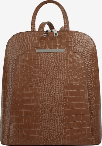Cluty Backpack in Brown: front