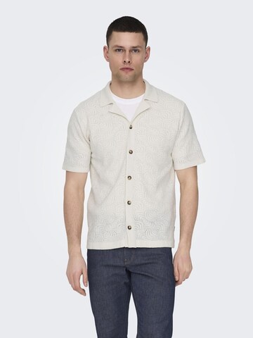 T-Shirt Only & Sons en blanc : devant