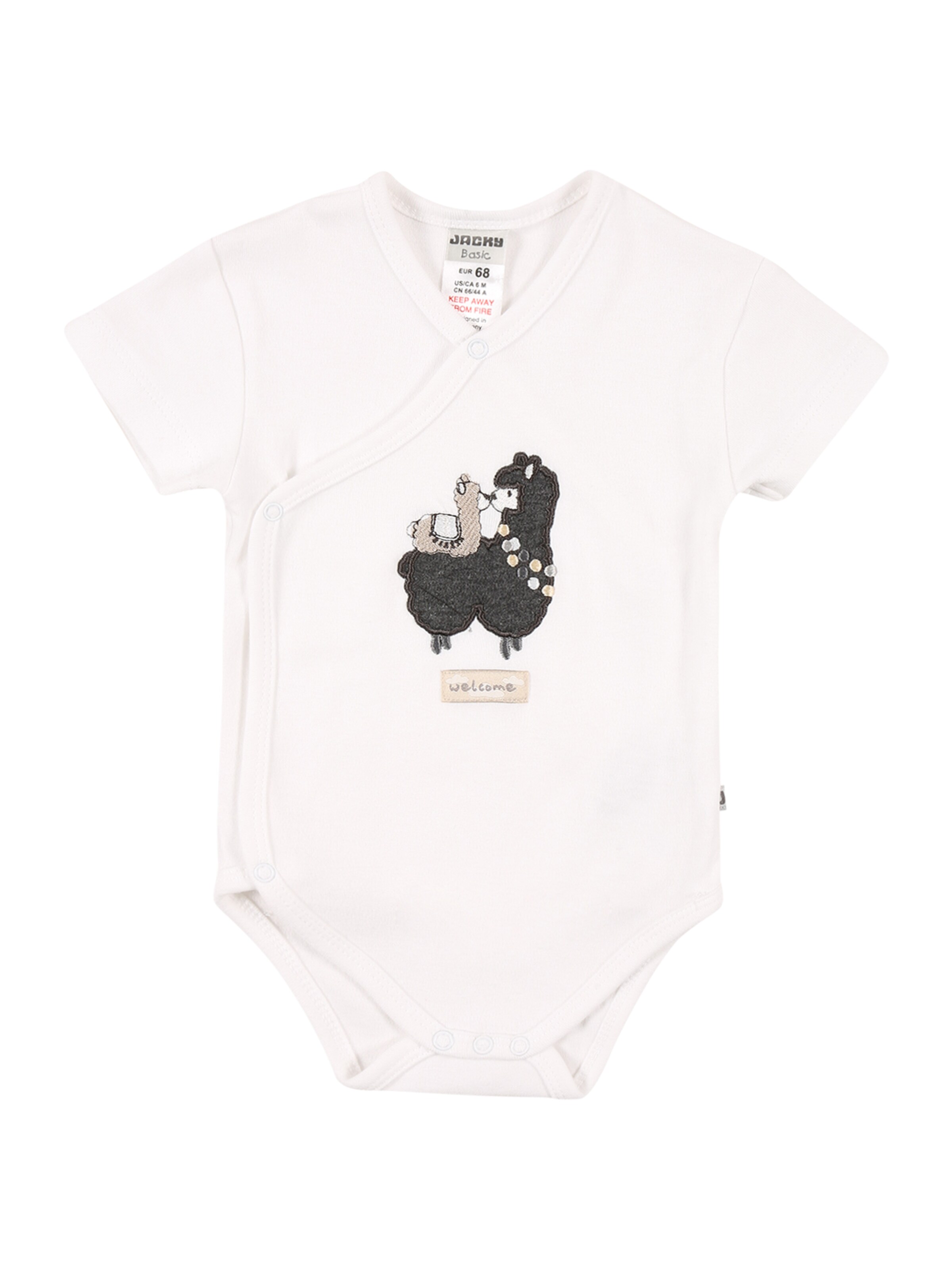 JACKY - regular Pijama entero/body 'Lama' en blanco: frente