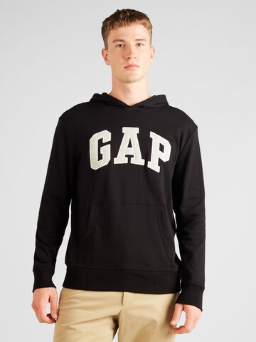 GAP Regular fit Sweatshirt in Zwart: voorkant