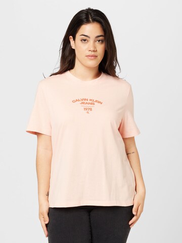 Calvin Klein Jeans Curve Shirt in Orange: front