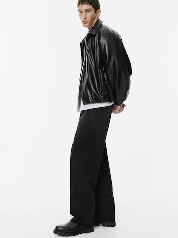 Wide Leg Pantalon Pull&Bear en noir