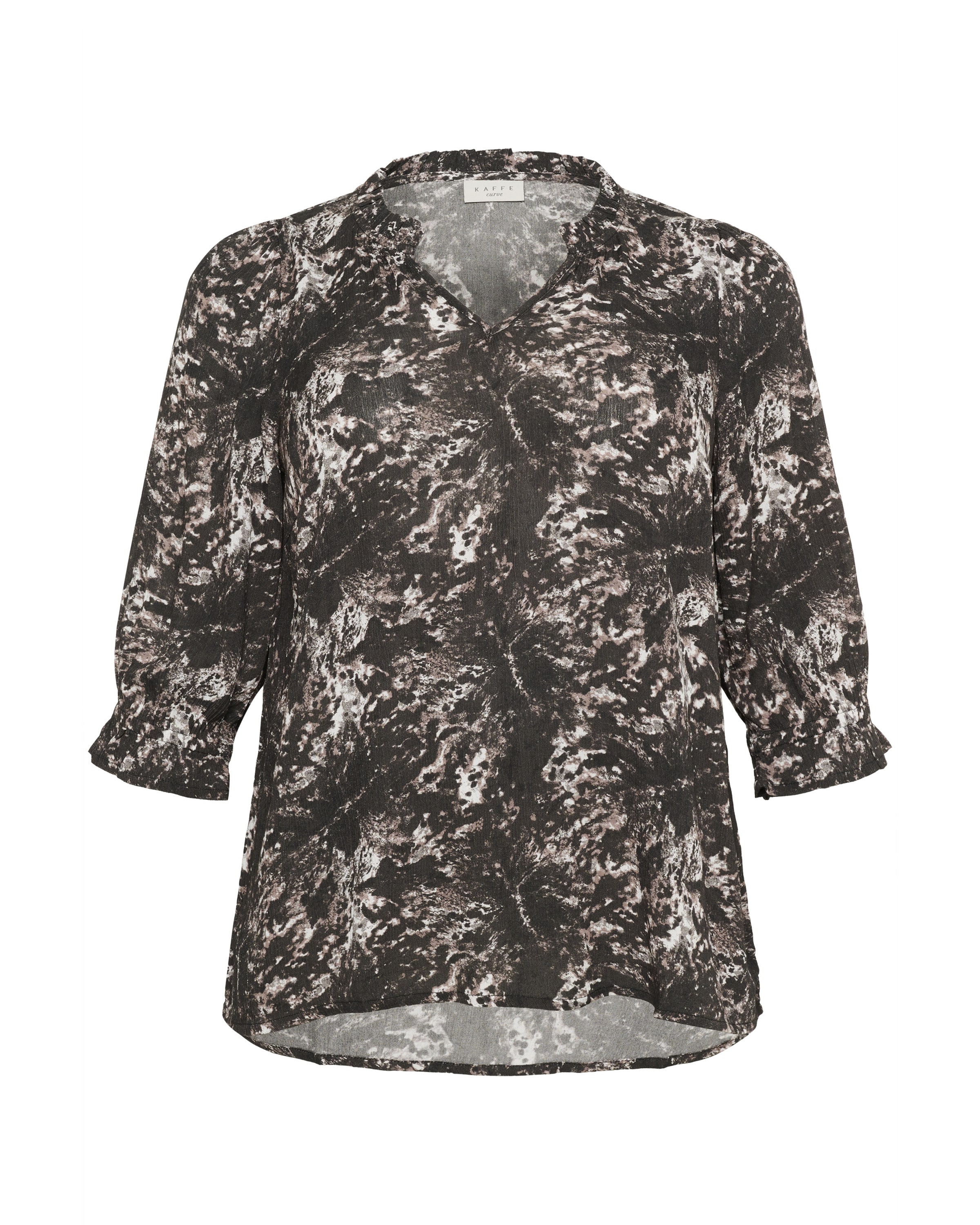 KAFFE CURVE Blouse 'Lunda Ami' in Black: front