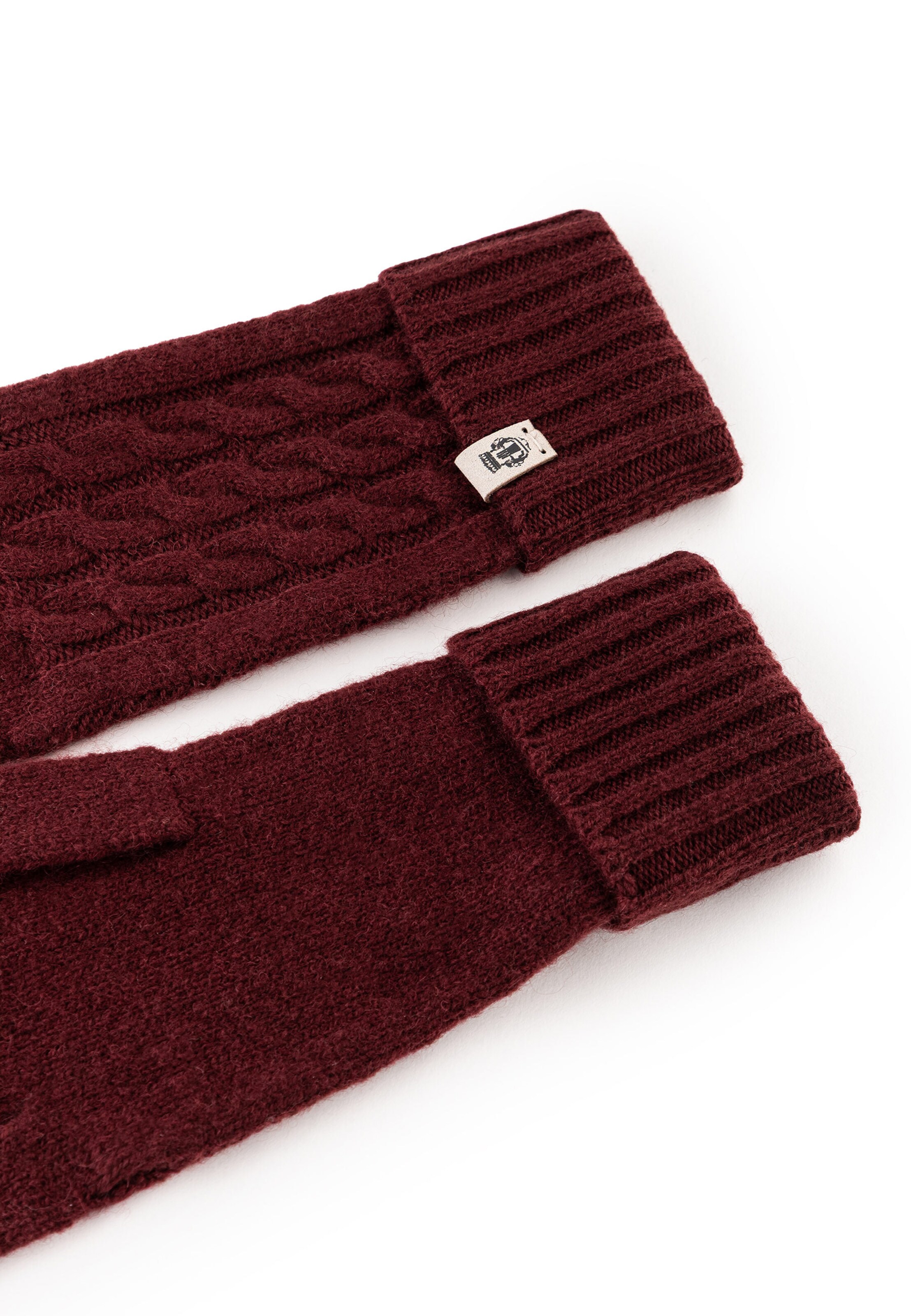 Roeckl Vingerhandschoenen ' CABLED CHARM' in Rood