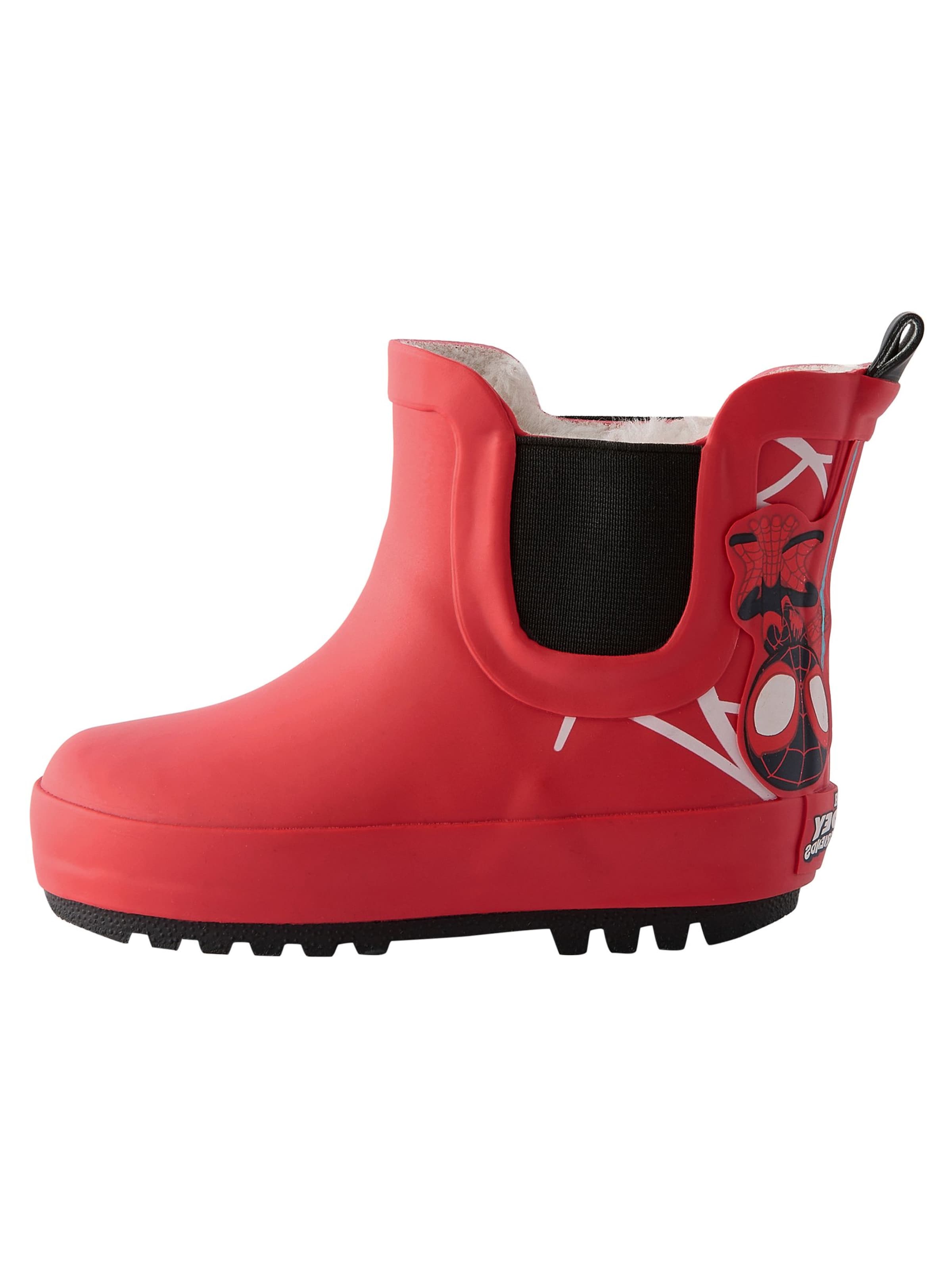 Bottes en caoutchouc 'Spidey und Freunde' Next en rouge : devant