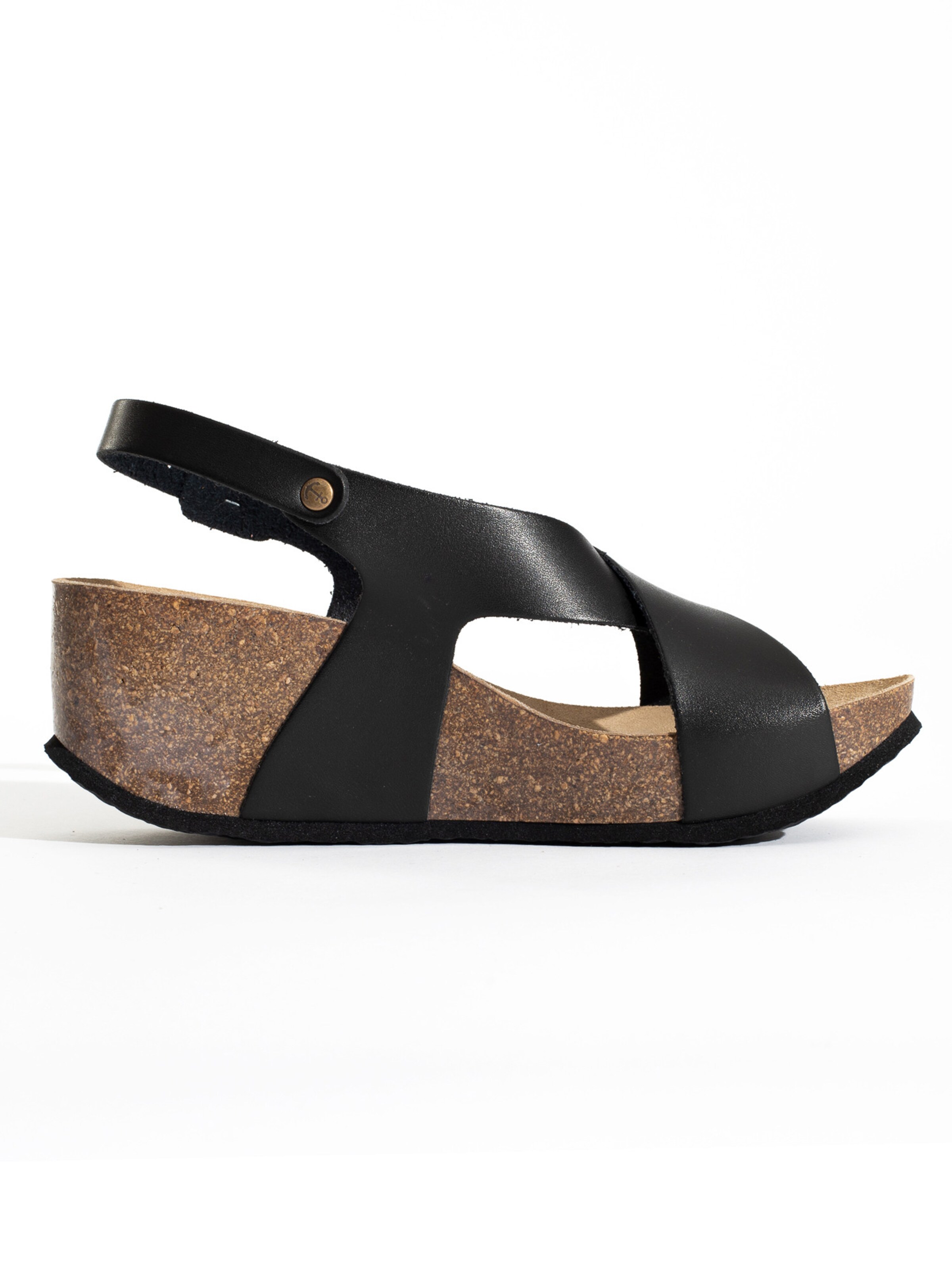 Bayton Strap sandal 'Rea' in Black
