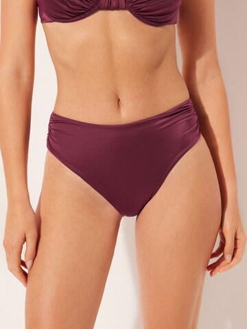 CALZEDONIA Bikini Bottoms 'SHINY' in Red: front