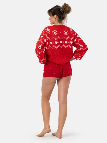 LEAFLETIC Sweater 'Leafletic Women’s Pullover Sweater' in Red