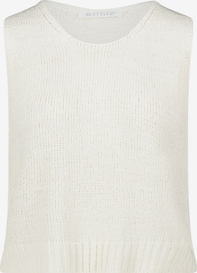 Betty & Co Strick-Top mit Rundhalsausschnitt in XS in creme, Produktansicht