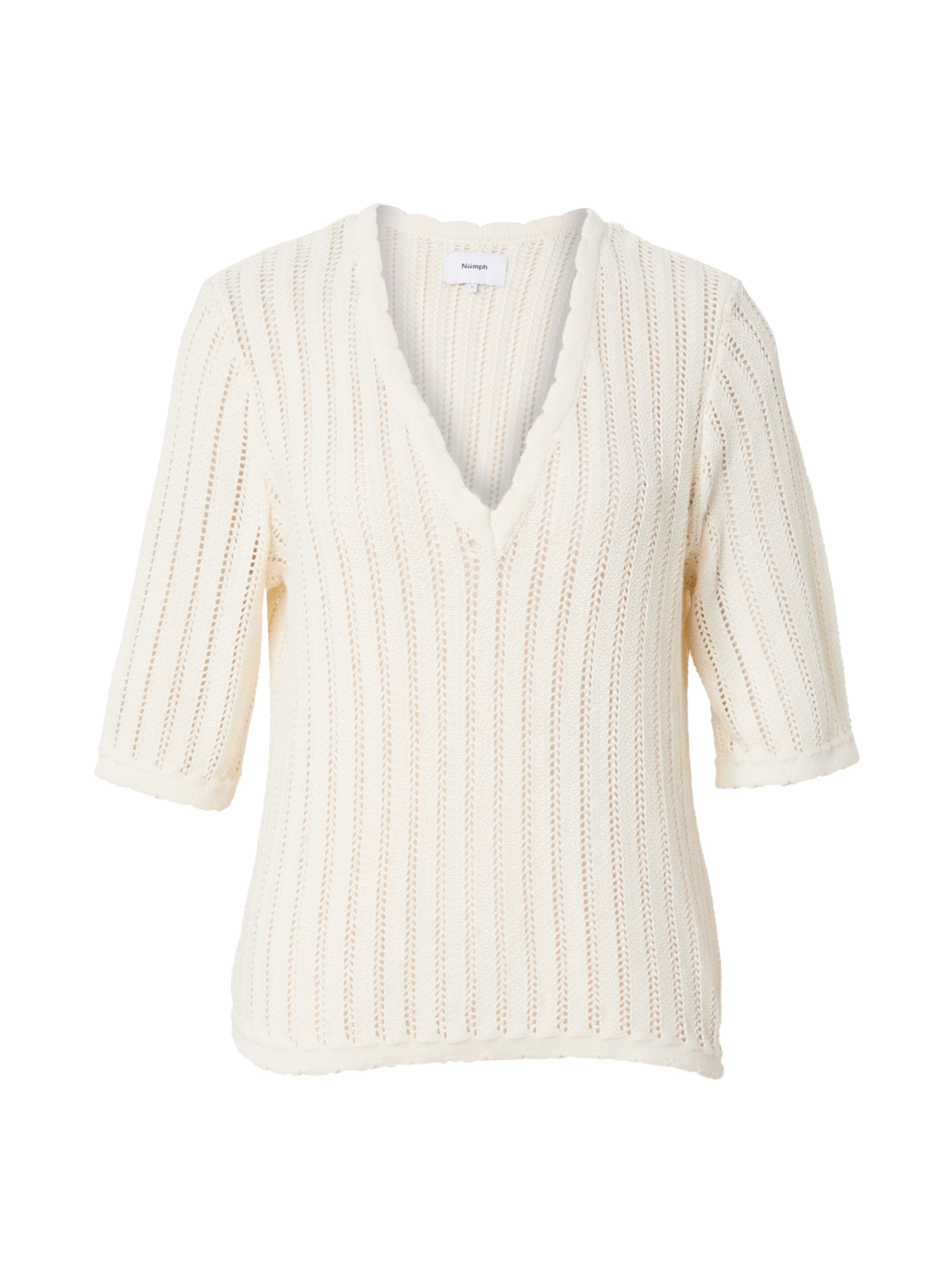 Pull-over 'POELLE' NÜMPH en beige : devant