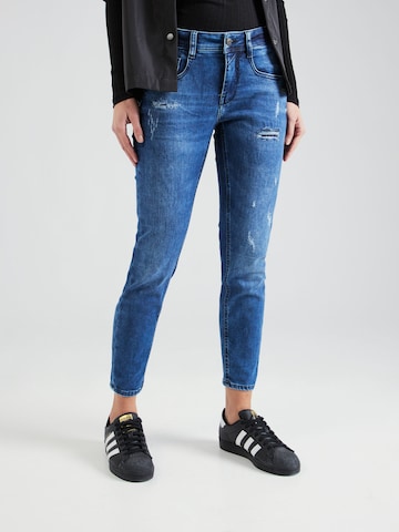 Gang Slimfit Jeans 'Amelie' in Blauw: voorkant