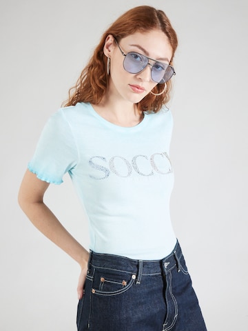 Soccx قميص بلون أزرق: الأمام