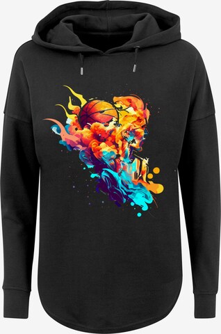 F4NT4STIC Sweatshirt 'Abstract player' in Zwart: voorkant