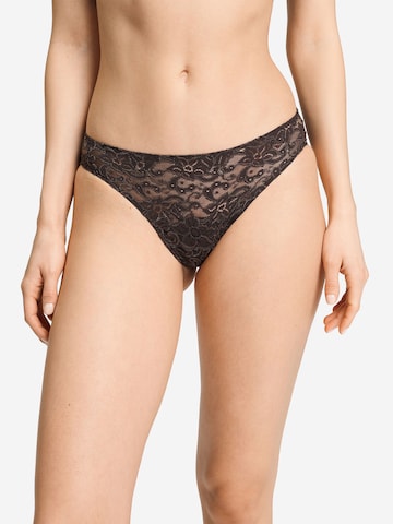 Hanro Panty ' Moments ' in Brown: front