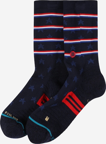 Chaussettes de sport 'INDEPENDENCE CREW' Stance en bleu : devant