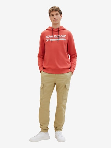 TOM TAILOR - Sweatshirt em vermelho