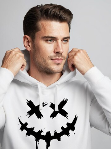 Neverless Sweatshirt 'Smile Face' in White