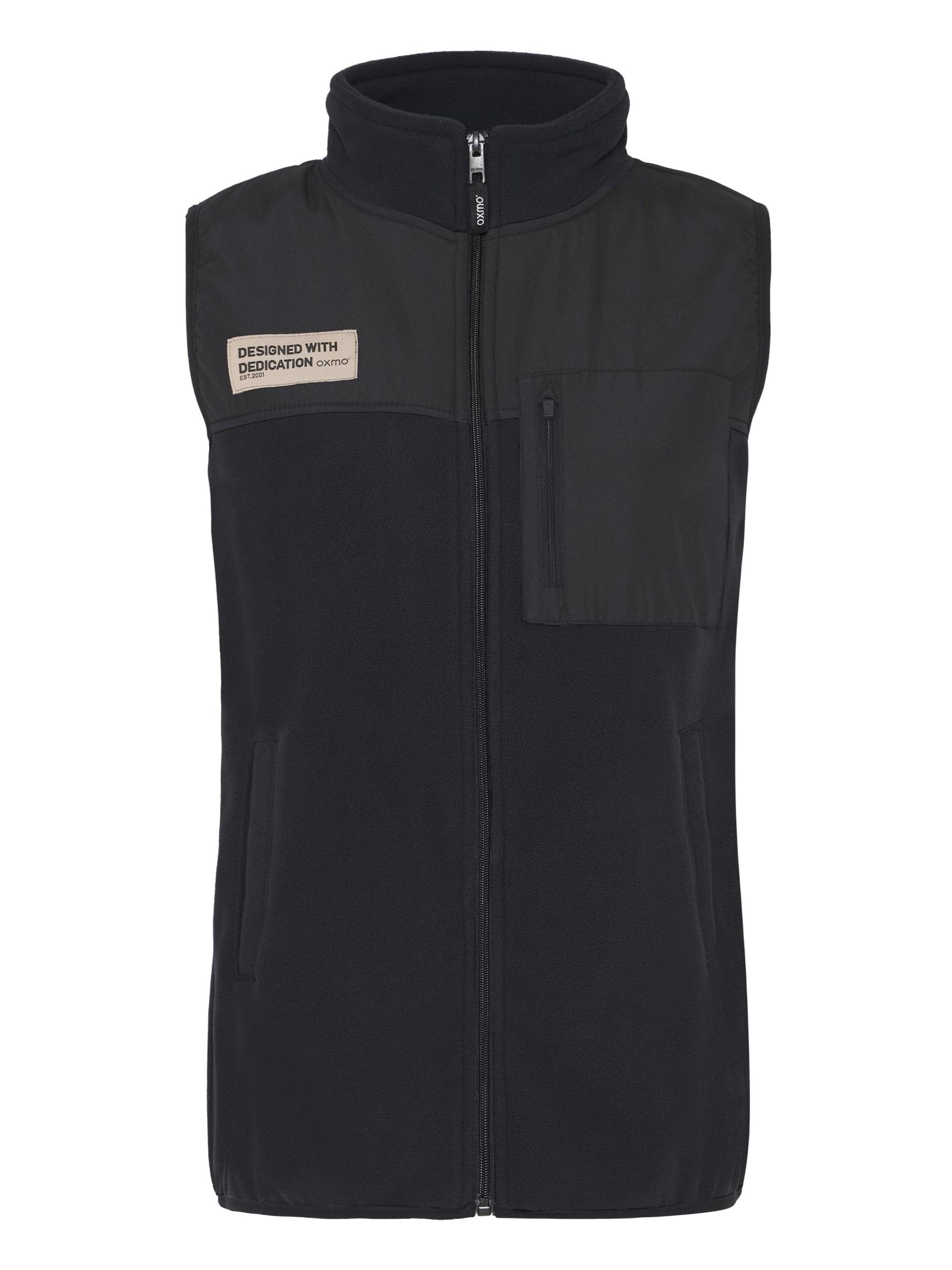 Oxmo - Colete ' OXNETE FLEECE ' em preto: frente
