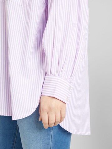 Fransa Curve Blouse 'POPPA' in Purple