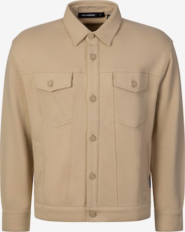Veste de survêtement '705112' Karl Lagerfeld en beige : devant