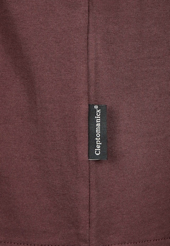 Cleptomanicx Shirt 'Classic Tee Ligull Classic' in Brown
