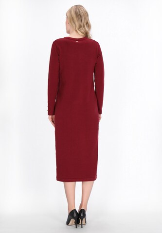 Robes en maille 'Classic' DreiMaster Klassik en rouge