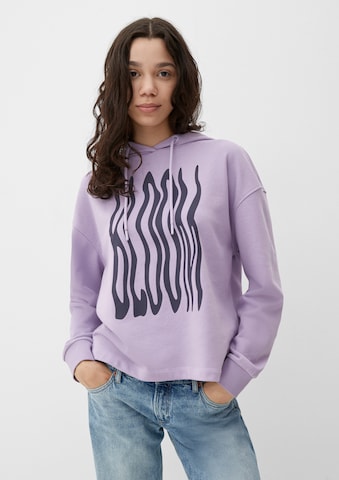 Sweat-shirt QS en violet : devant