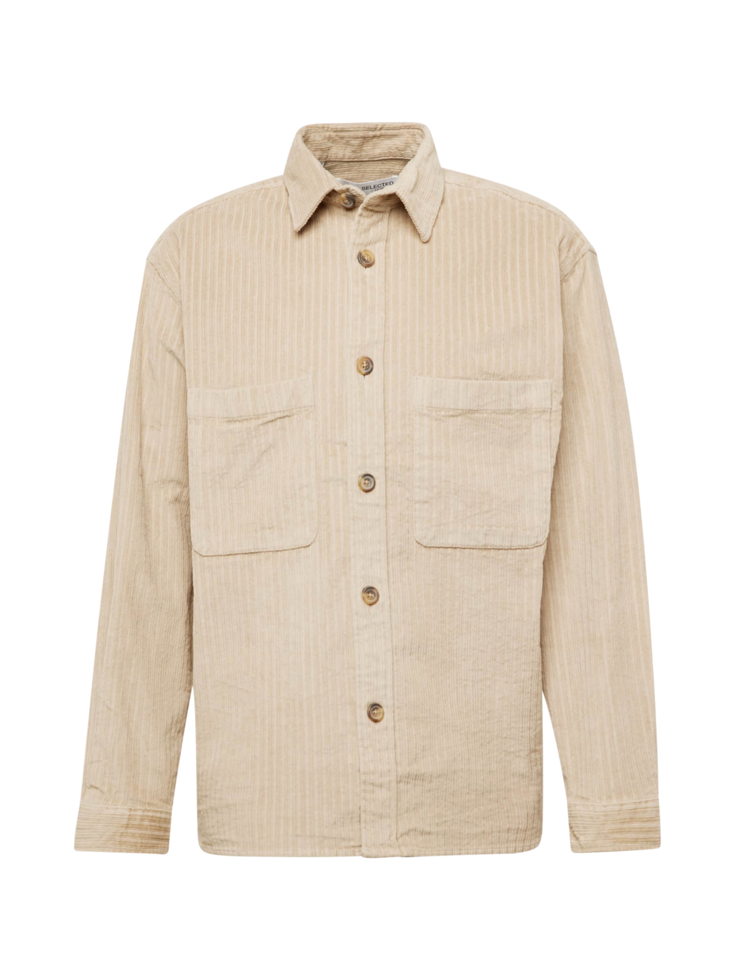 Regular fit Camicia 'PEDER' di SELECTED in beige: frontale