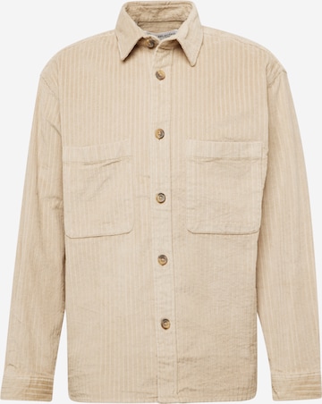 SELECTED HOMME Regular fit Button Up Shirt 'PEDER' in Beige: front