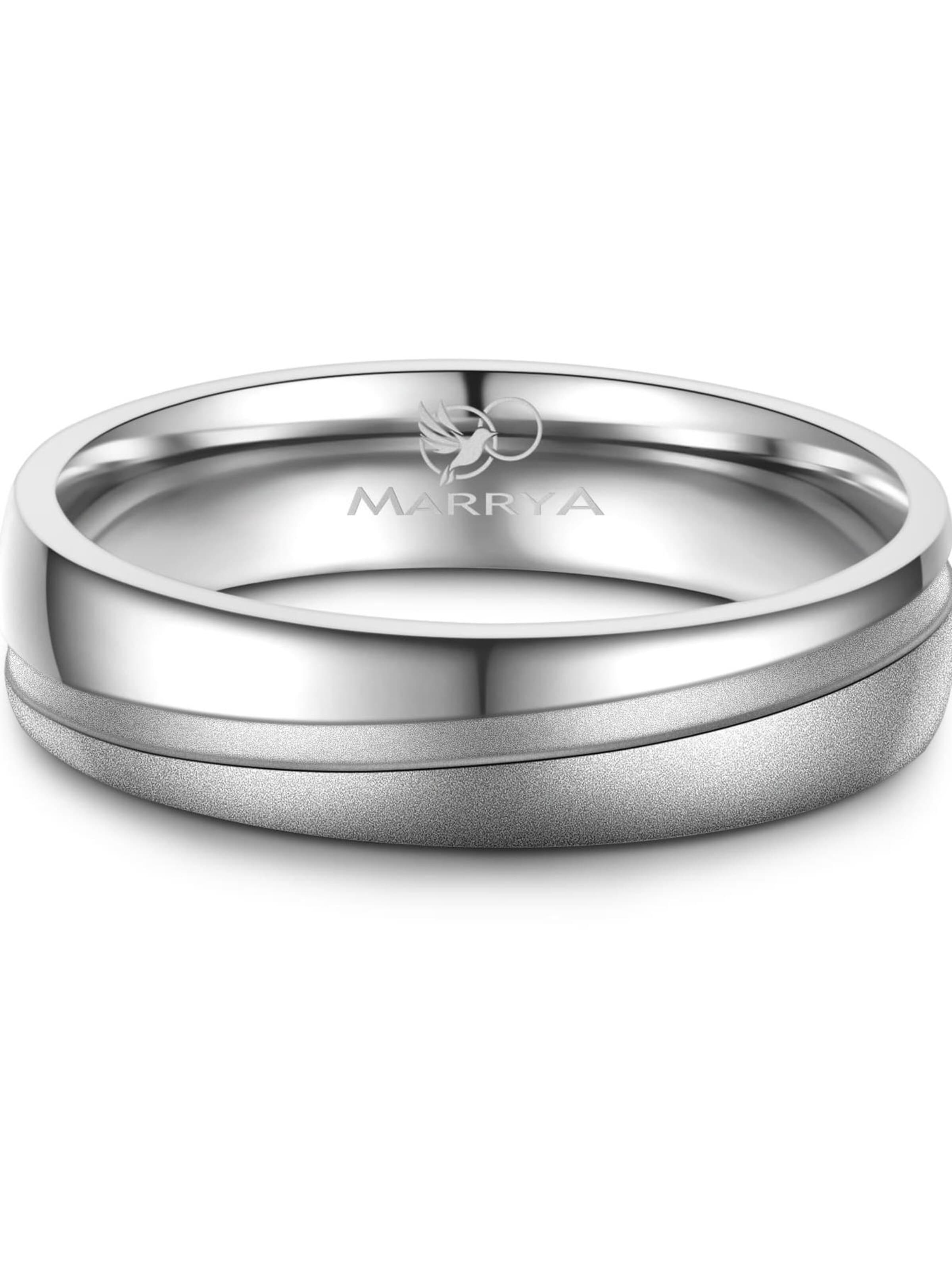 MARRYA Ring 'MARRYA ES-12 Ehering aus Edelstahl - Silberfarben' i silver