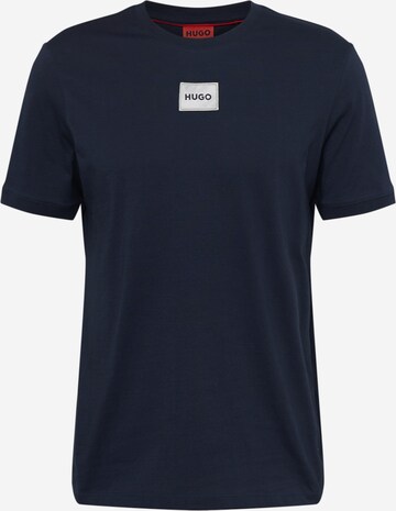 HUGO Shirt 'Diragolino' in Blauw: voorkant