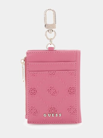 GUESS Key Ring in Pink: front
