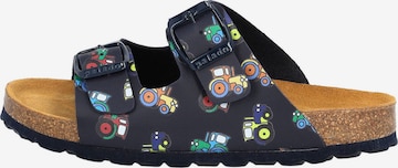 Palado Pantolette 'Korfu B' in Blau: Vorderseite