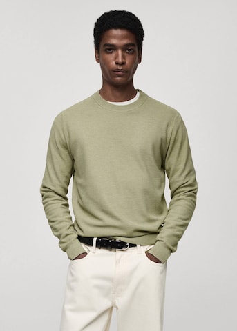 MANGO MAN Sweater 'Ten' in Green: front
