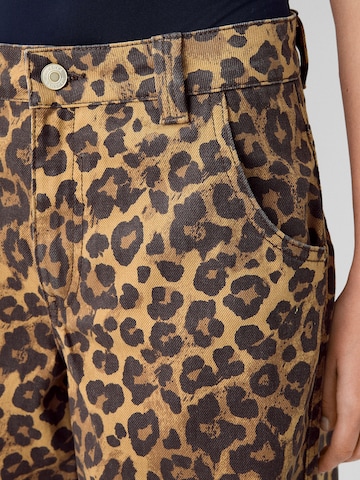 Largi Jeans de la Bershka pe bej
