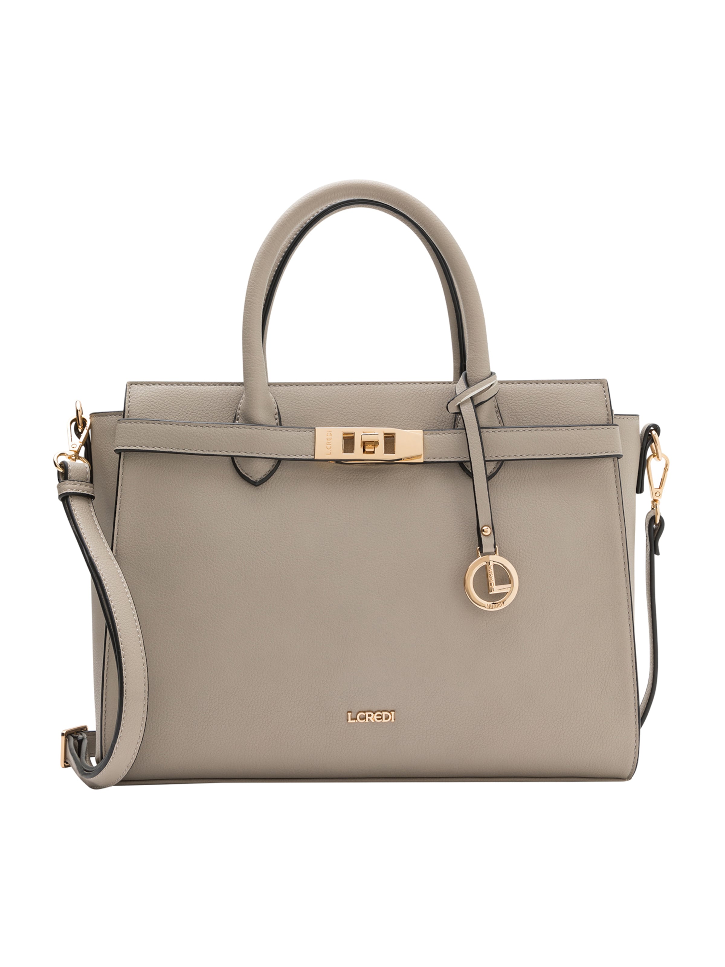 L.CREDI Handbag 'Konstanze' in Beige: front
