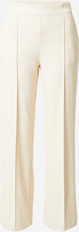 MAC Regular Trousers with creases 'Chiara' in Beige: front