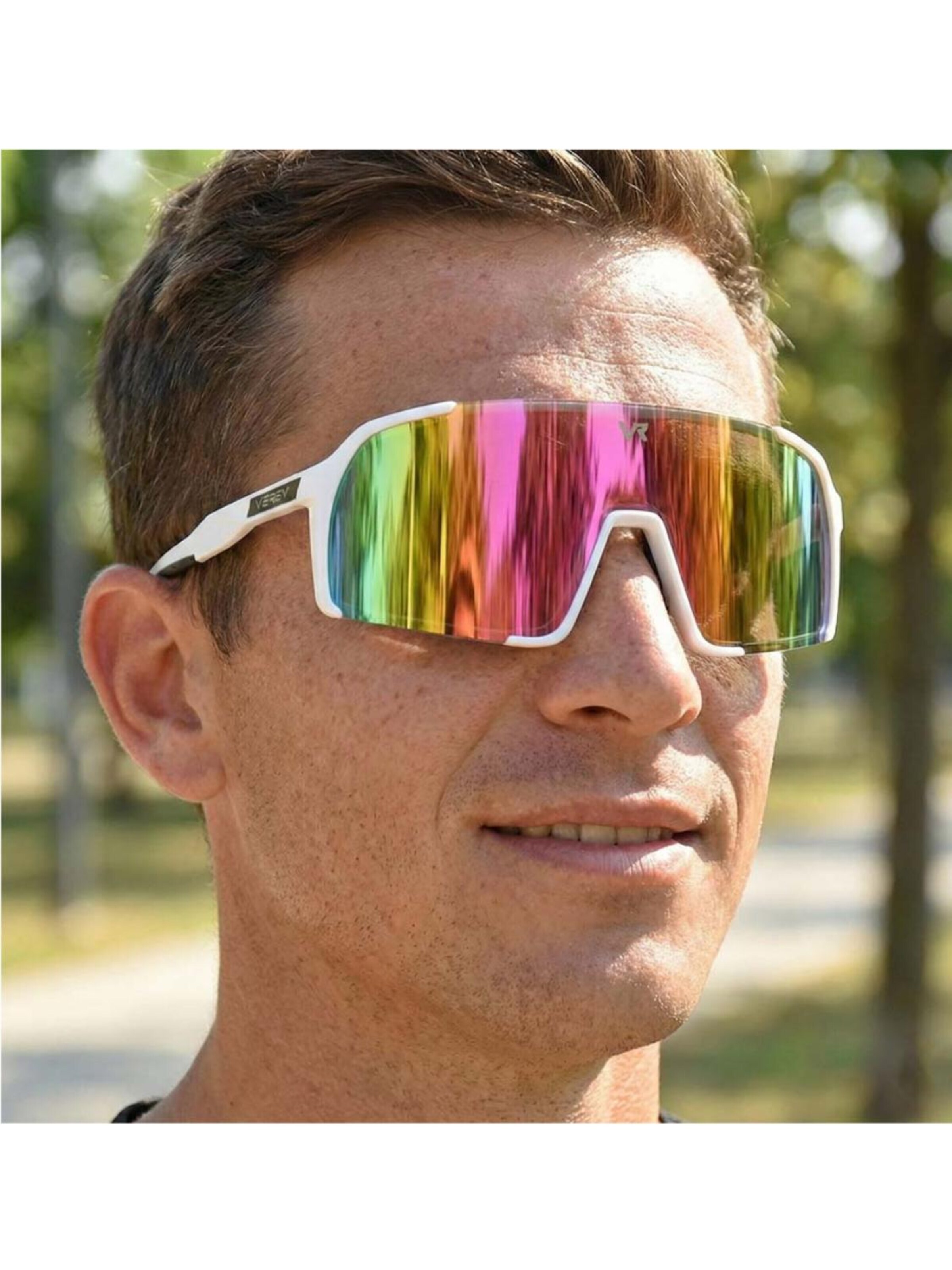 Lunettes de soleil sport 'Aeroblade' VEYREY en rose