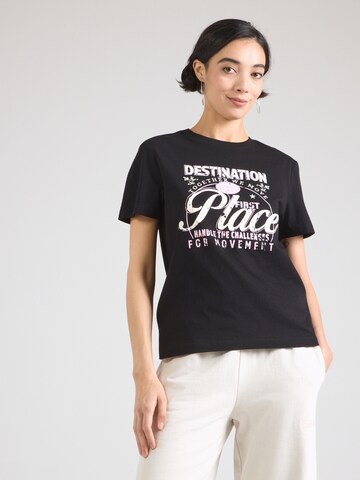 QS T-Shirt in Schwarz: Vorderseite