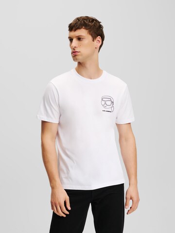 Karl Lagerfeld Shirt ' IKONIK Outline ' in Weiß: Vorderseite
