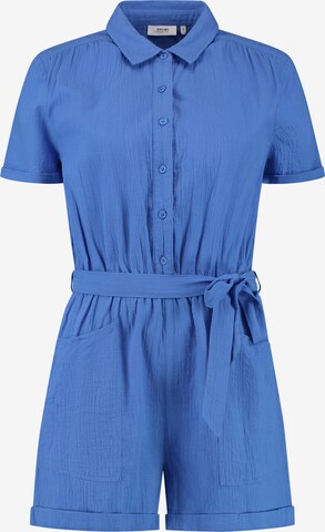 Shiwi Jumpsuit 'FREYA SLUB' in Blauw: voorkant