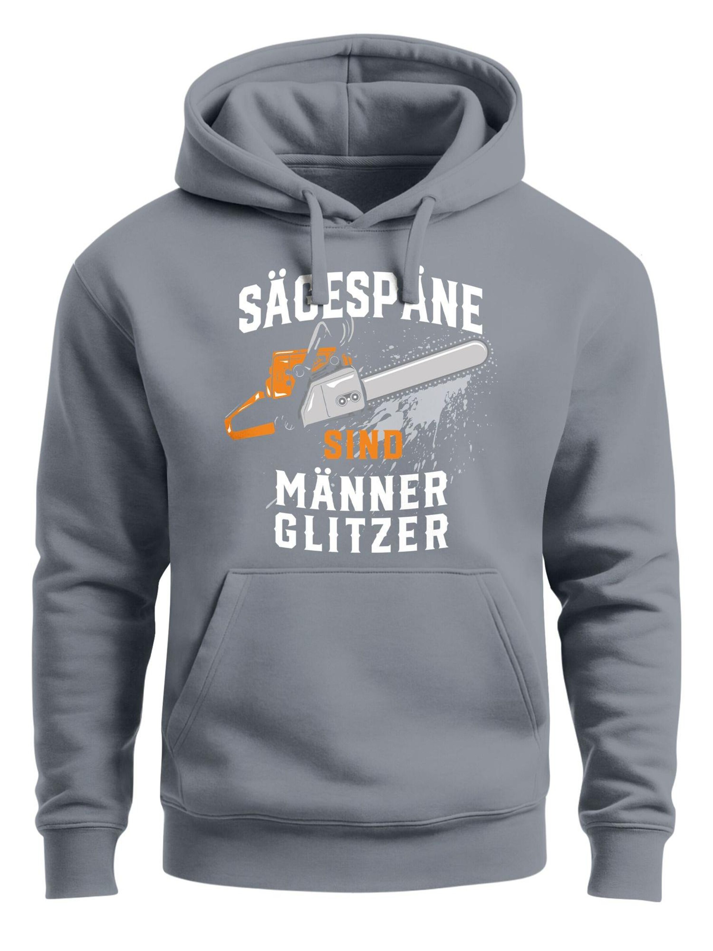Neverless Sweatshirt 'Männerglitzer' in Grey: front