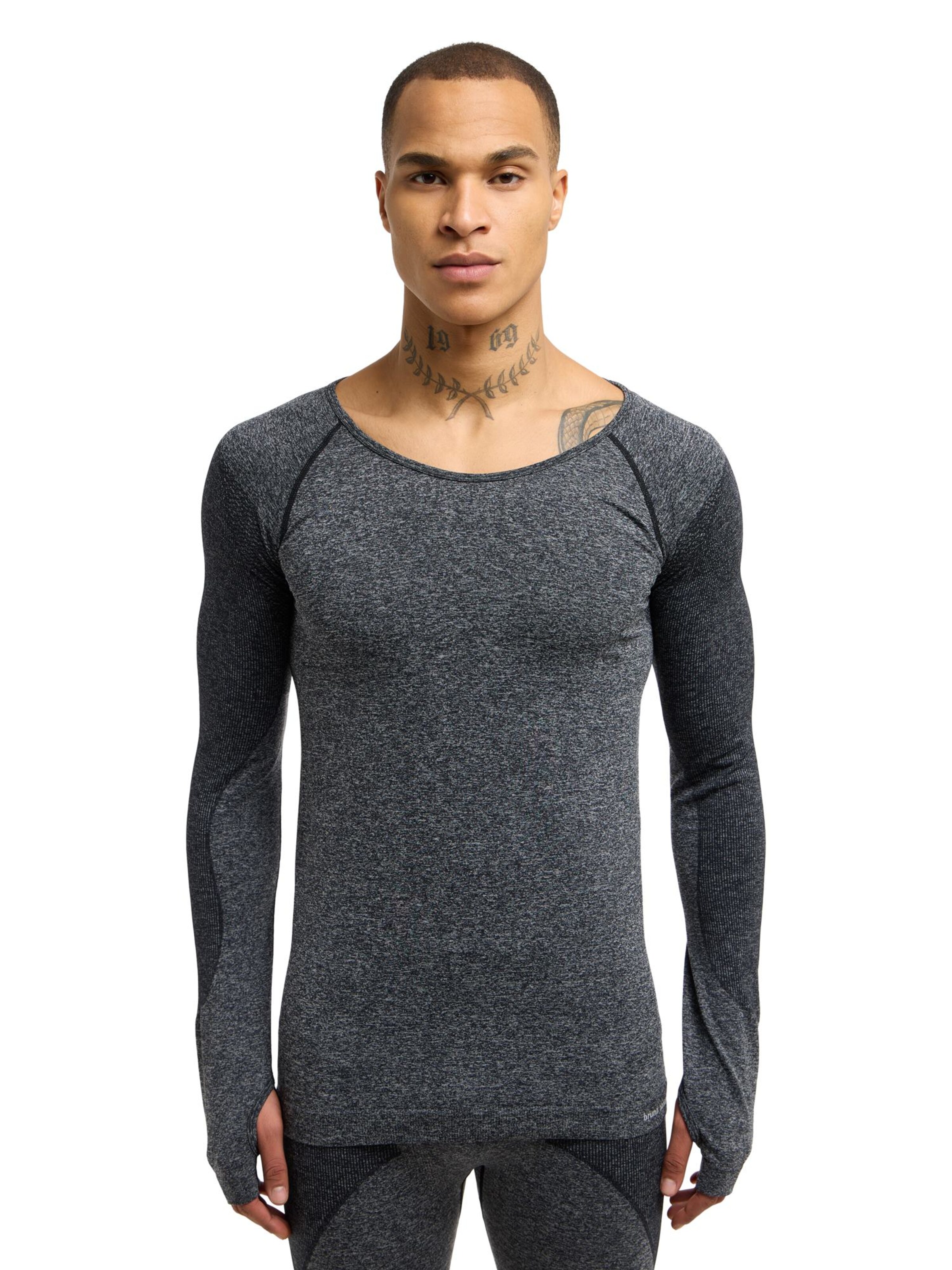 Bruno Banani Performance shirt 'CERVANTES' in Grey: front